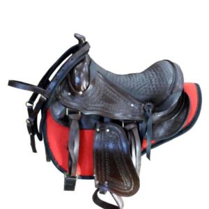 Sela Americana Passeio Bordada c/Fivela de Metal sem Manta Cores: Marrom/Preta