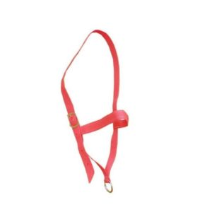 Burçal de Polietileno Vermelho Simples para Bezerro com Argola de Ferro