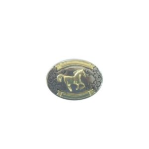 Fivela Cowboy 4256 Oval Cavalo de Ouro Pequeno