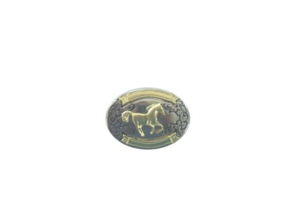 Fivela Cowboy 4256 Oval Cavalo de Ouro Pequeno