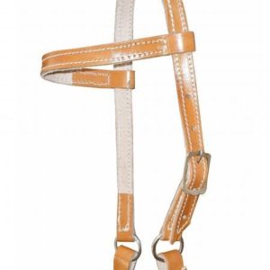 Cabeçada de Couro 25mm com Argola de Ferro Cor Havana