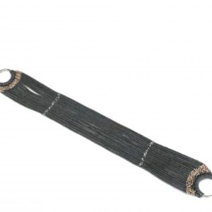 Barrigueira de Algodão Cinza 18 Fios com Argola de Metal 2 Polegadas