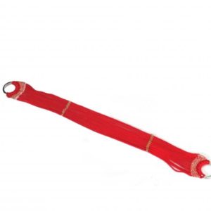 Barrigueira de Algodão Vermelha 18 Fios com Argola de Metal 2 Polegadas