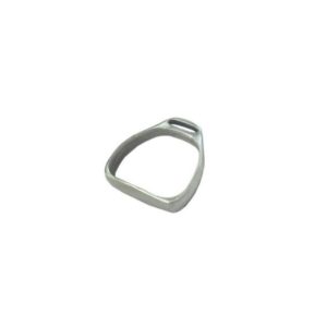 Estribo de Alumínio Meia Lua Grande Lixado e Polido com Passador de 50mm