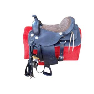 Sela Americana Passeio Bordada Cavalgada com Manta Cores: Marrom/Preta/Havana/Natural