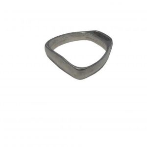 Estribo de Alumínio Meia Lua Grande Polido com Passador de 50mm