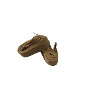 Loro de Fita Polietileno 25mm com Argola de Ferro Niquelado Cores: Bege e Preto