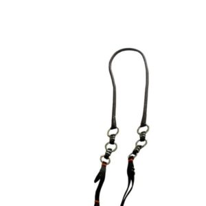 Rédea de Couro Trançada com Argola de Aço Inox Avirolada Cores: Marron