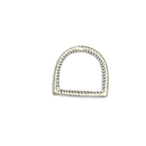 Meia Argola de Metal Torcida Niquelada 51mm 2 Polegadas 14 Un/KG