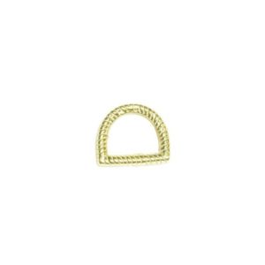 Meia Argola de Metal Torcida Amarela 32mm 1.1/4 Polegada 40 Un/KG