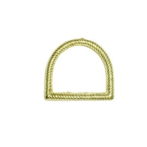 Meia Argola de Metal Torcida Amarela 65mm 2.1/2 Polegadas 09 Un/KG