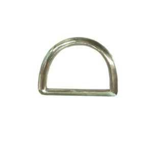 Meia Argola de Metal Mexicana Lixada e Polida Niquelada 75mm 3 Polegadas