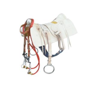 Arreio Junco Natural Completo Couro com Argola de Metal Chata