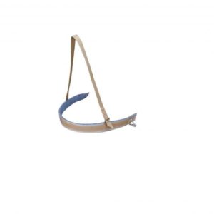 Peiteira de Fita Polietileno Bege com Feltro para Charrete com Fivela de Ferro Niquelado