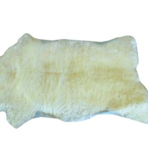 Pelego de Lã de Carneiro Médio Cores: Branco/Laranja/Marrom