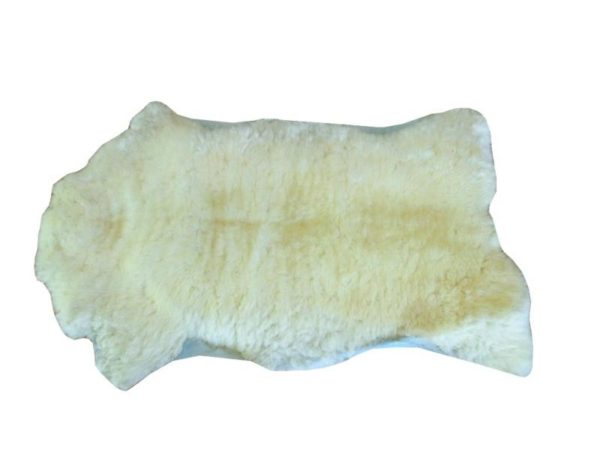 Pelego de Lã de Carneiro Médio Cores: Branco/Laranja/Marrom