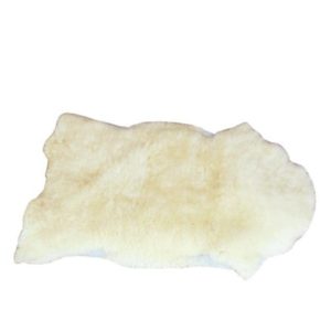 Pelego de Lã de Carneiro Pequeno Cores: Branco/Laranja/Marrom