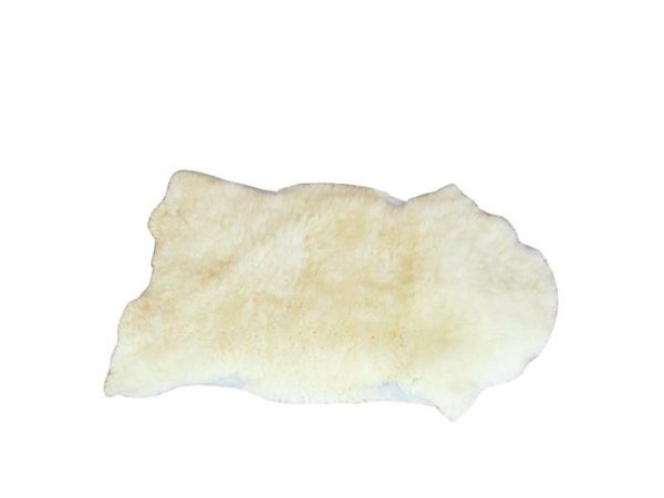 Pelego de Lã de Carneiro Pequeno Cores: Branco/Laranja/Marrom