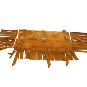 Porta Capa de Camurça com Fivela de Ferro Niquelada