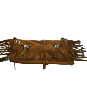 Porta Capa de Vaqueta com Fivela de Metal Niquelada