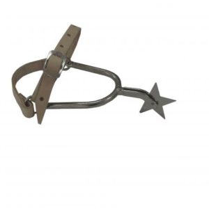 Espora de Ferro Niq. J.C 05 Pontas 5/16 com Argola com Correia