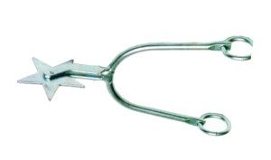 Espora de Ferro Niq. J.C 05 Pontas 1/4 com Argola sem Correia