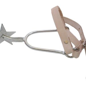 Espora de Ferro Niq. J.C 05 Pontas 1/4 com Argola com Correia