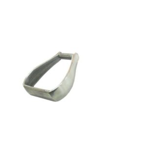 Estribo de Alumínio Meia Lua Grande Pesado Lixado e Polido com Passador de 55mm