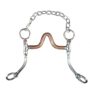 Freio de Aço Inox Gaucho Pequeno com Bocal Alto Cobreado