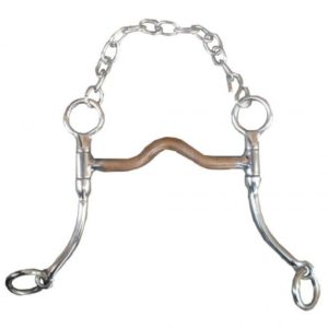 Freio de Aço Inox Gaucho Pequeno com Bocal Baixo Cobreado