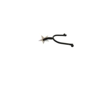 Espora de Ferro Niq. J.C 05 Pontas Preta 5/16 com Botão sem Correia