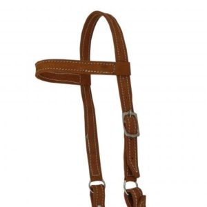 Cabeçada de Vaqueta com Argola de Ferro