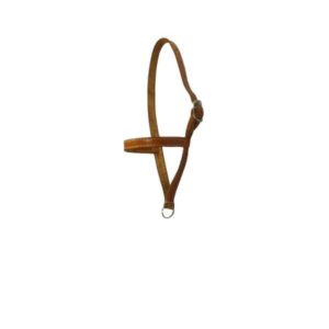 Burçal de Couro 22mm com Argola de Ferro Cor havana