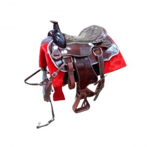 Sela Americana Especial Bordada com Manta Cores: Marrom/Preta/Havana/Natural