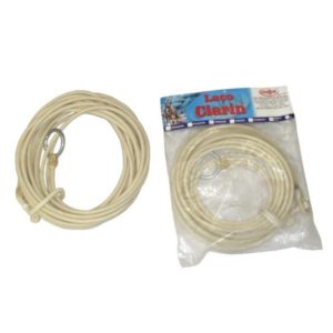 Laço Poliamida 10mm Trançado Tipo Americano Resinado 14 Mts. com Argola de Aço Inox