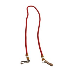 Rédea de Algodão Vermelha com Argola de Metal