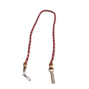 Rédea de Lã Acrílica Tricolor com Argola de Aço Inox