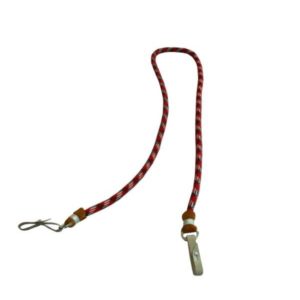 Rédea de Lã Acrílica Tricolor com Argola de Ferro