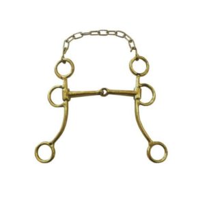 Freio Bridão de Metal Amarelo para Doma