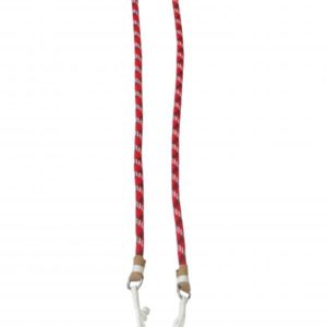 Rédea de Lã Acrílica Tricolor com Argola de Metal