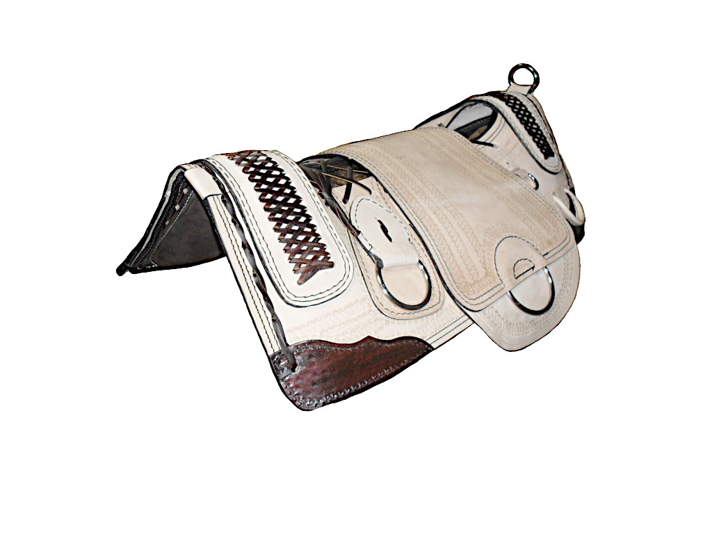 Cód 2746 Arreio Banana Baratao especial com travessao largo argola de inox trancado meio curtume com 65cm comprimento (2)