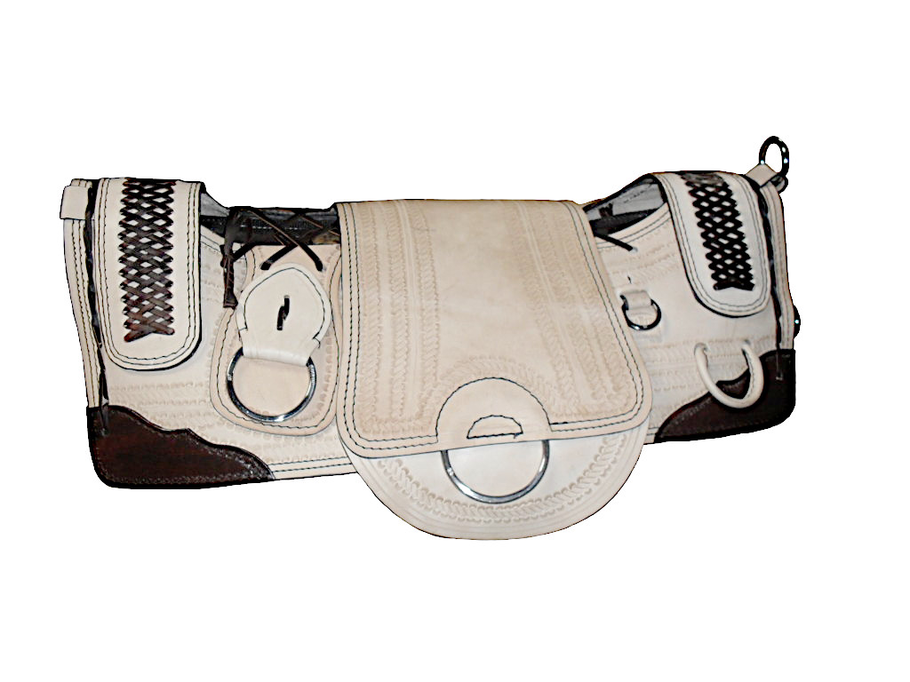 Cód 2746 Arreio Banana Baratao especial com travessao largo argola de inox trancado meio curtume com 65cm comprimento