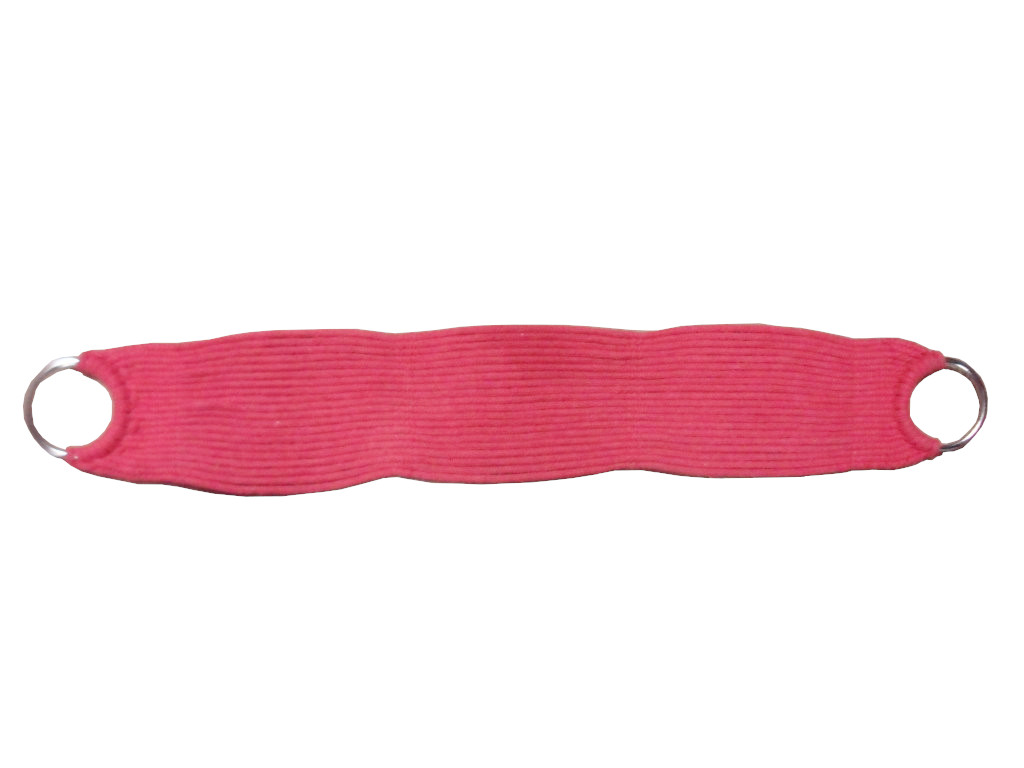 Cód 1960 Barrigueira Especial Algodão Vermelha 6mm 20 Fios com Argola Ferro para Laço 07 70mm