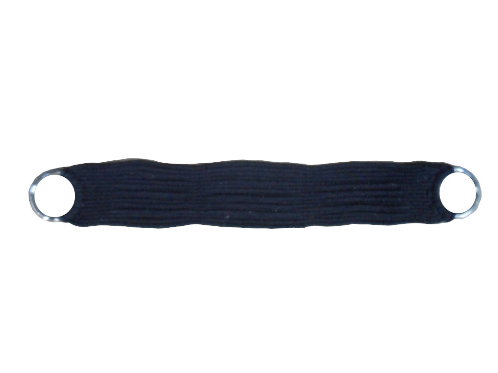 Cód 2207 Barrigueira Especial Algodão Preto 6mm 16 Fios com Argola Inox 26 75mm