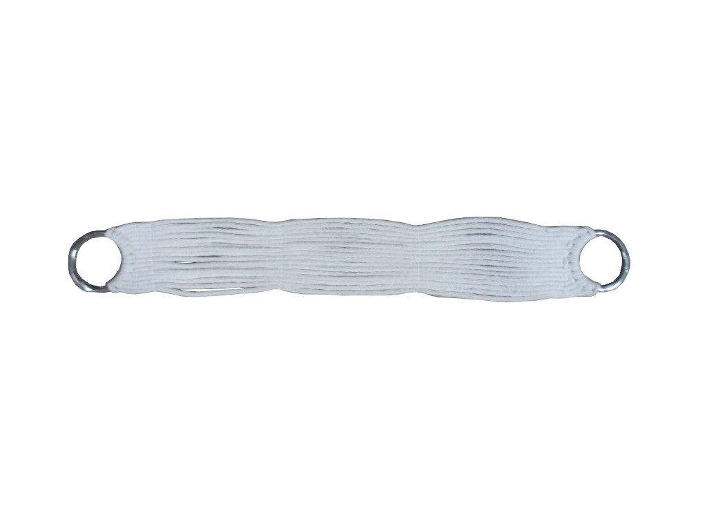 Cód 2208 Barrigueira Especial Algodão Branco 6mm 16 Fios com Argola Inox 26 75mm