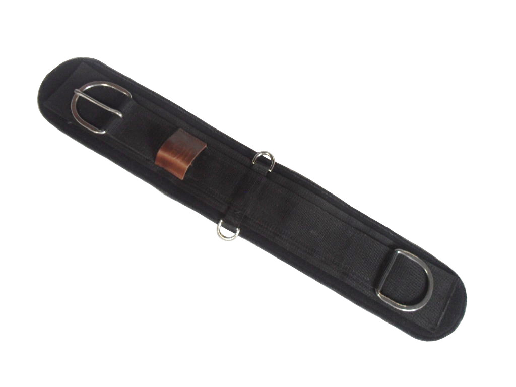 cód 2327 barrig para sela neoprene fivela de aço inox 75mm (preto-vermelho) Cpd 1.393-2 (2)